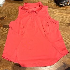 Women’s Pink Lulu Lemon Sleeveless Polo